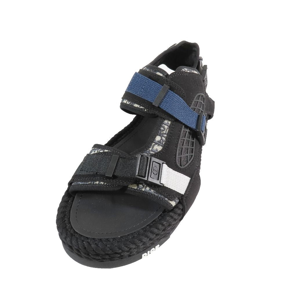 Dior Atlas Oak Belt Sandals Shoes Canvas Suede Black