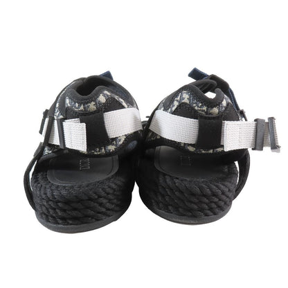 Dior Atlas Oak Belt Sandals Shoes Canvas Suede Black