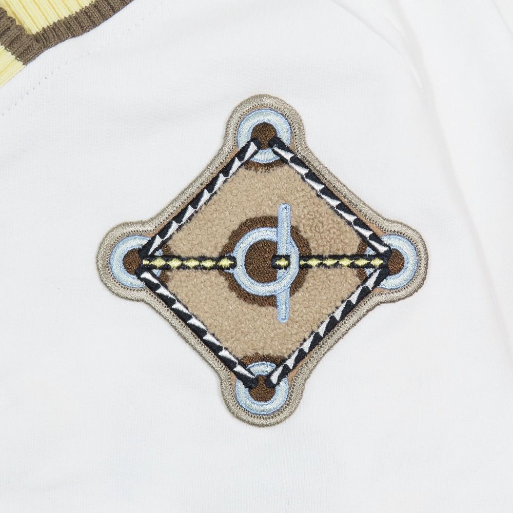 Hermes Figure Artistic Sweatshirt Trainers V-neck Patch Embroidery 40 White