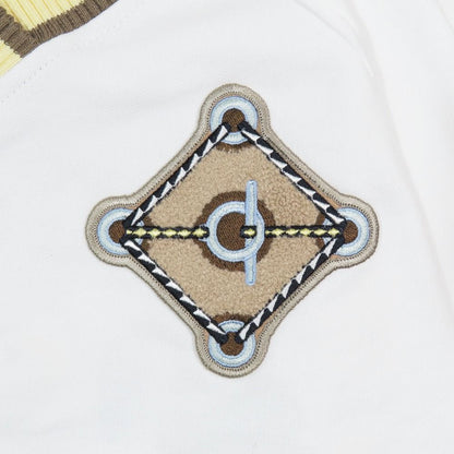 Hermes Figure Artistic Sweatshirt Trainers V-neck Patch Embroidery 40 White