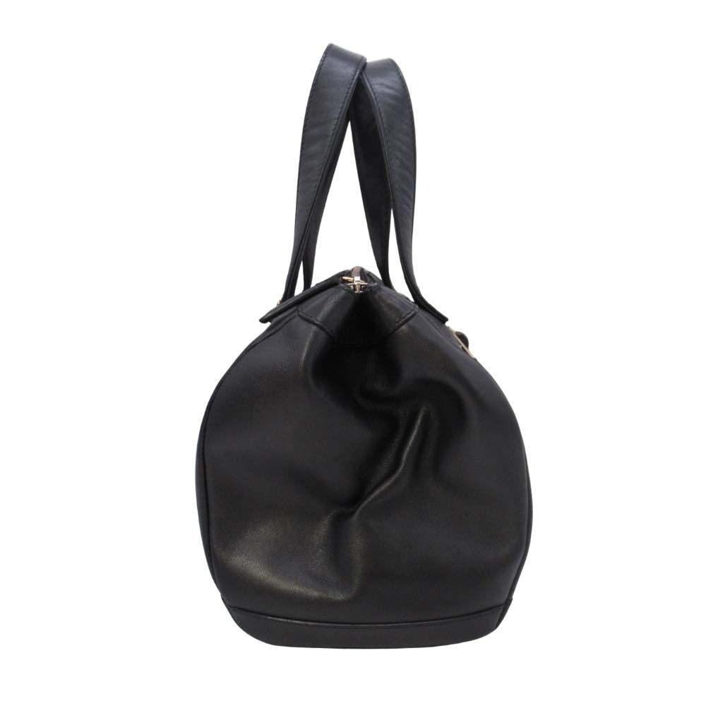 Bvlgari Collezione Mini Boston Handbag Purse Sotirio Embossed Black