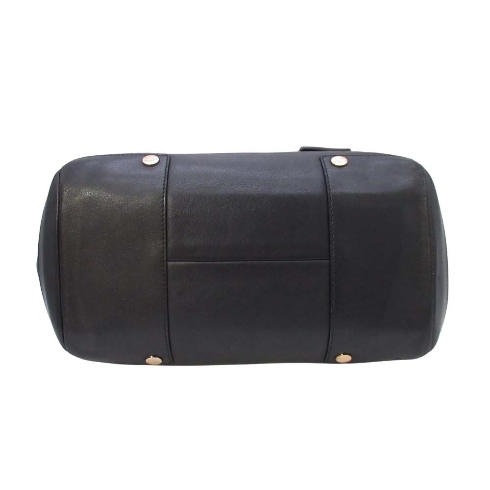 Bvlgari Collezione Mini Boston Handbag Purse Sotirio Embossed Black