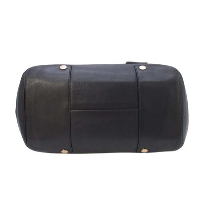 Bvlgari Collezione Mini Boston Handbag Purse Sotirio Embossed Black