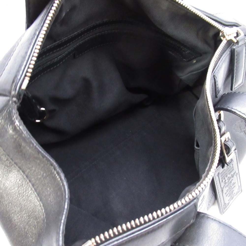 Bvlgari Collezione Mini Boston Handbag Purse Sotirio Embossed Black
