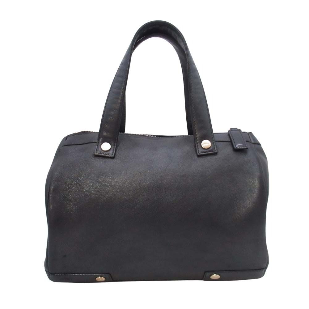 Bvlgari Collezione Mini Boston Handbag Purse Sotirio Embossed Black
