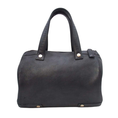 Bvlgari Collezione Mini Boston Handbag Purse Sotirio Embossed Black
