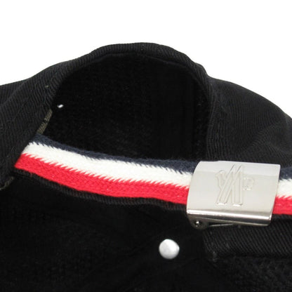 Moncler Mon Cles Cap Hat 6 Panel Logo Black