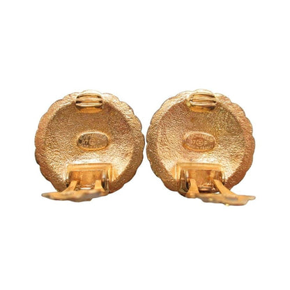 Chanel Vintage CC Logo Earrings Round