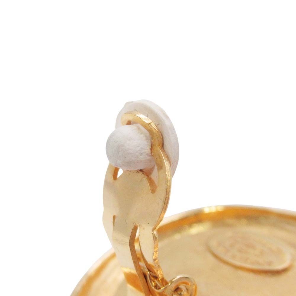 Chanel Vintage Circle Pearl Cambon Earrings Round