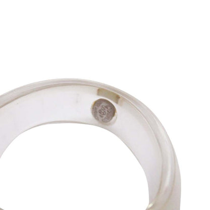 Chanel Vintage Line Stone CC Logo Clear Round Ring Transparent