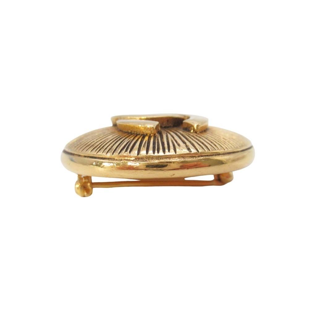 Chanel Vintage CC Logo Circle Brooch Round