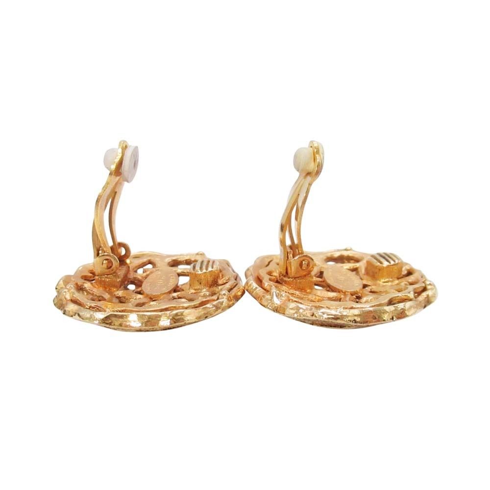 Chanel Vintage CC Logo Earrings Round