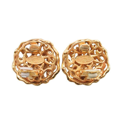 Chanel Vintage CC Logo Earrings Round