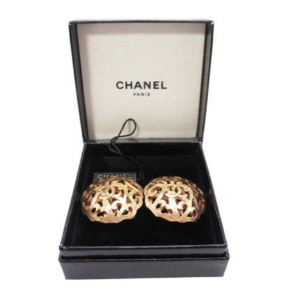 Chanel Vintage CC Logo Earrings Round