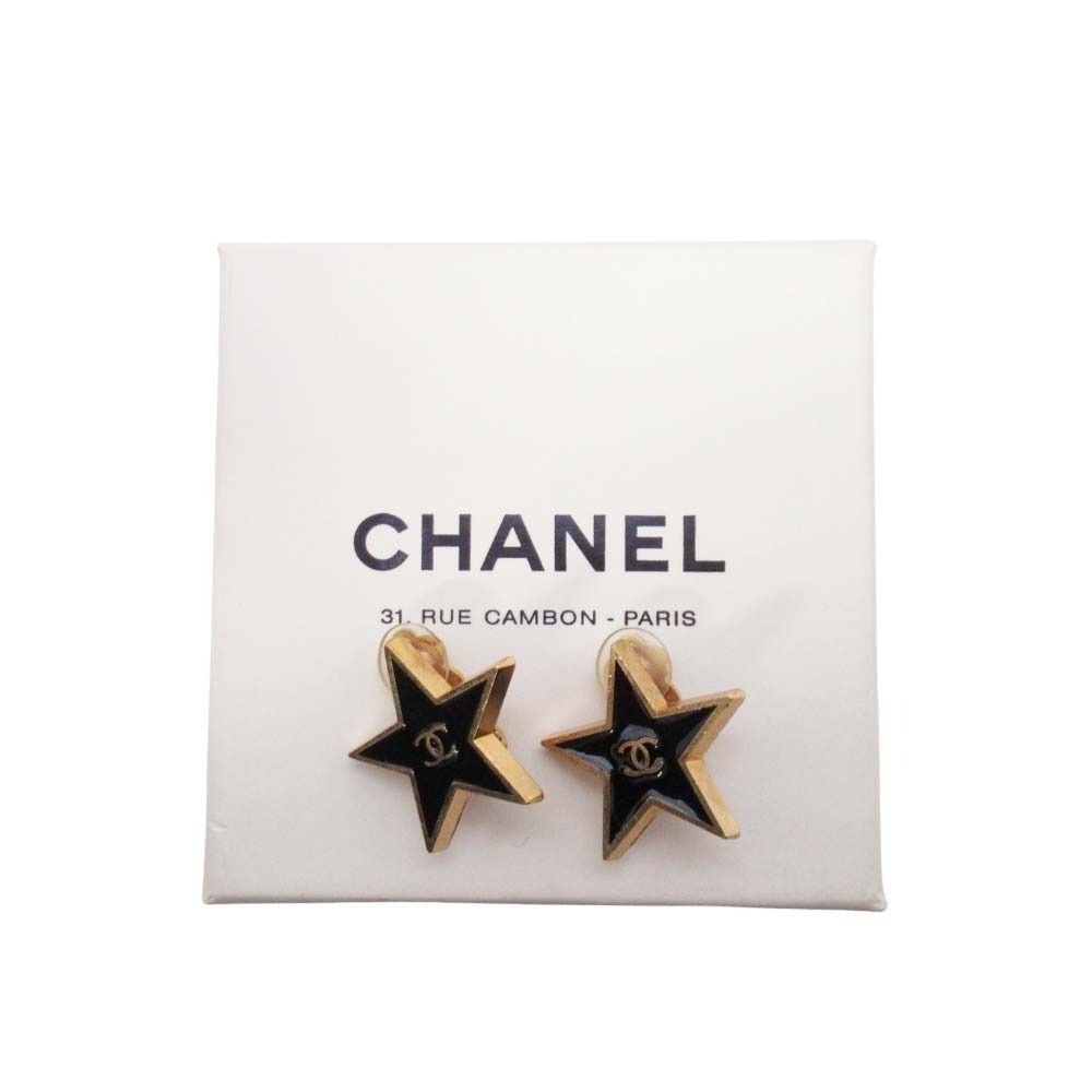 Chanel Vintage CC Logo Star Earrings