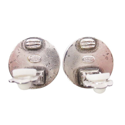 Chanel Vintage Circle CC Logo Earrings Round