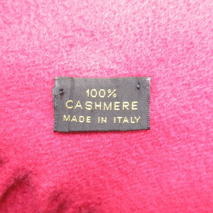 Chanel Cashmere Scarf Oval Shawl Logo Embroidery Bordeaux