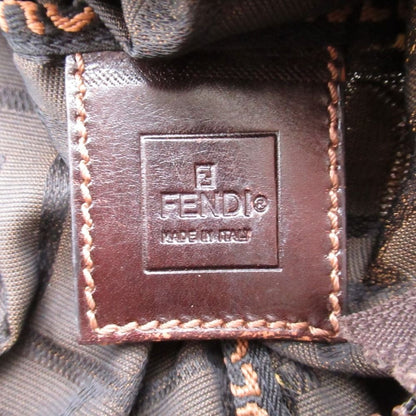 Fendi Vintage Zucca Pattern Mini Handbag FF Logo All Purse Brown