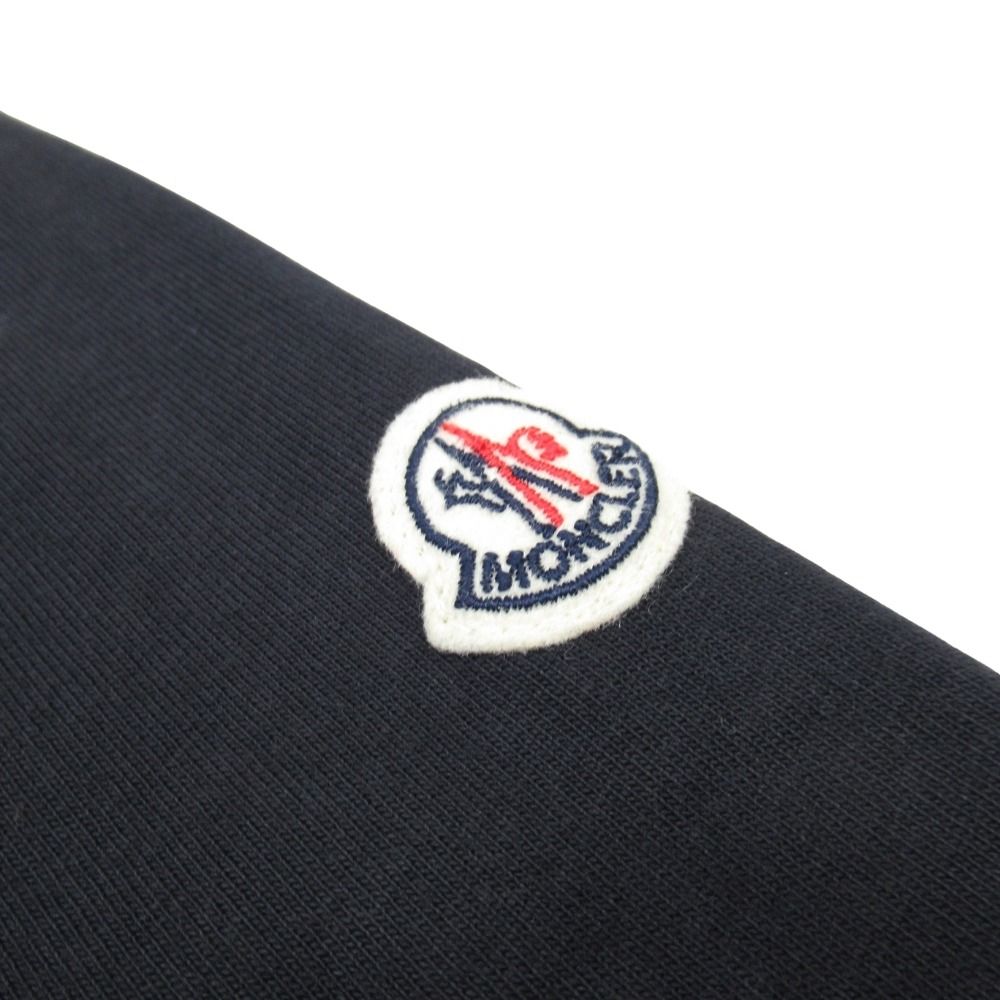 Moncler Maglia T-Shirt Logo Patch Print Short Sleeve Top S Navy