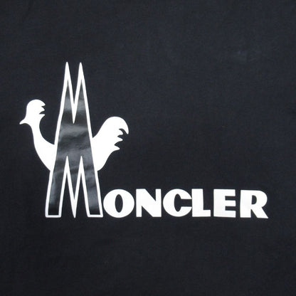 Moncler Maglia T-Shirt Logo Patch Print Short Sleeve Top S Navy