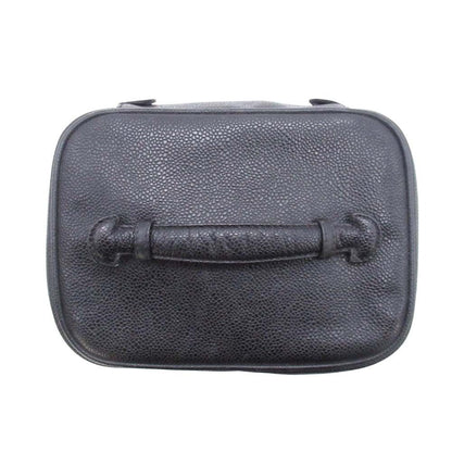 Chanel Vintage Caviar Leather Vanity CC Logo Stitch Side Pouch