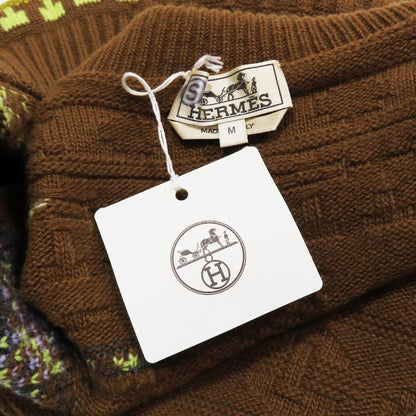 Hermes Couleur en Cours Wool Cashmere Sweater Knit Turtleneck Top Pullover M