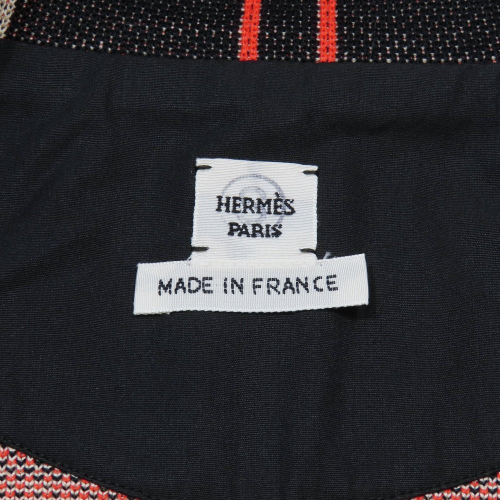 Hermes Tartan Et Chaines Milano Front Zip Sleeveless Dress Aline Long Gilet