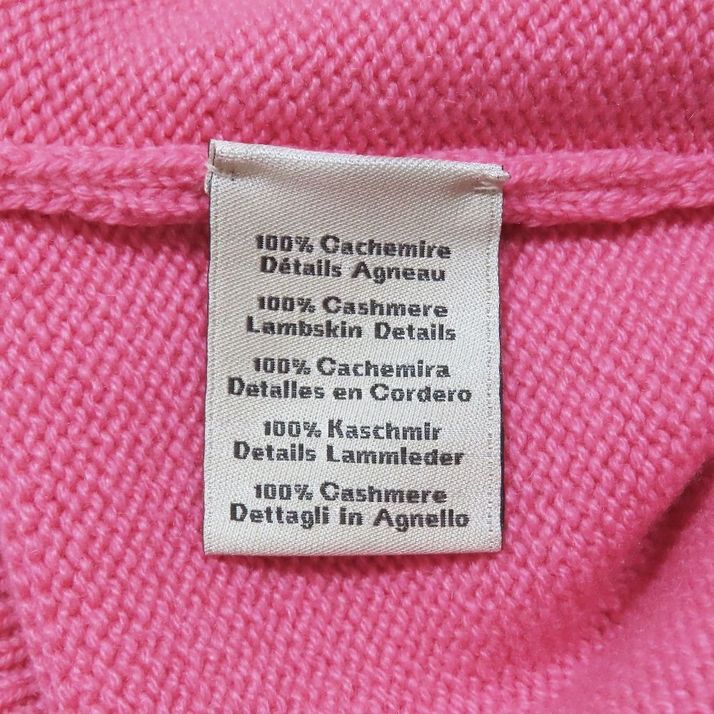 Hermes Herbier Cashmere Sweater Knit Long Sleeve Crew Neck Top XS Pink