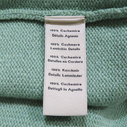 Hermes Cashmere Turtleneck Sweater Knit Long Sleeve Lambskin Braided Stitch Top
