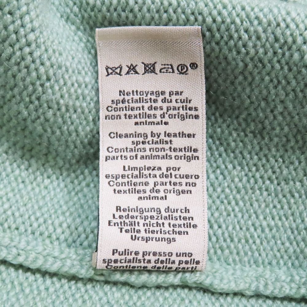 Hermes Cashmere Turtleneck Sweater Knit Long Sleeve Lambskin Braided Stitch Top
