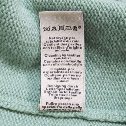 Hermes Cashmere Turtleneck Sweater Knit Long Sleeve Lambskin Braided Stitch Top