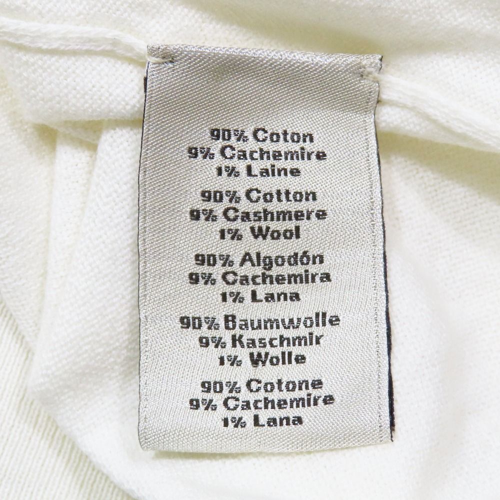 Hermes Cotton Knit Sweater Line Long Sleeve Cashmere Blend Crew Neck High Gauge