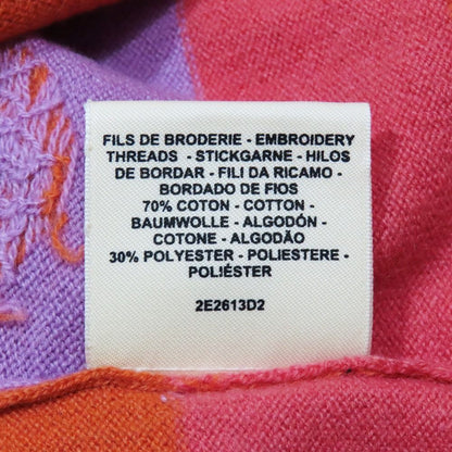 Hermes Cliquetis Cashmere Long Sleeve Crew Neck Top 36 Orange Purple