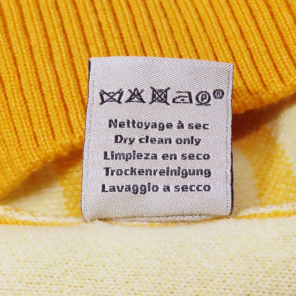 Hermes Sunset Cashmere Knit Sweater Long Sleeve Crew Neck Top M Orange