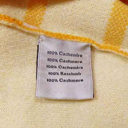 Hermes Sunset Cashmere Knit Sweater Long Sleeve Crew Neck Top M Orange