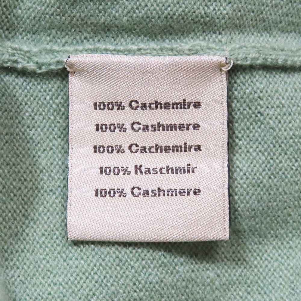 Hermes Velky Lov Cashmere Knit Sweater Long Sleeve Crew Neck Top S Green