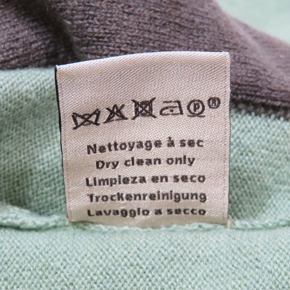Hermes Velky Lov Cashmere Knit Sweater Long Sleeve Crew Neck Top S Green