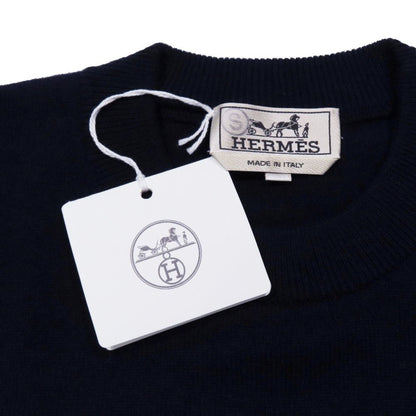 Hermes Cashmere 100% Elbow Patch Maillon Chaine D'ancre Knit Sweater Long