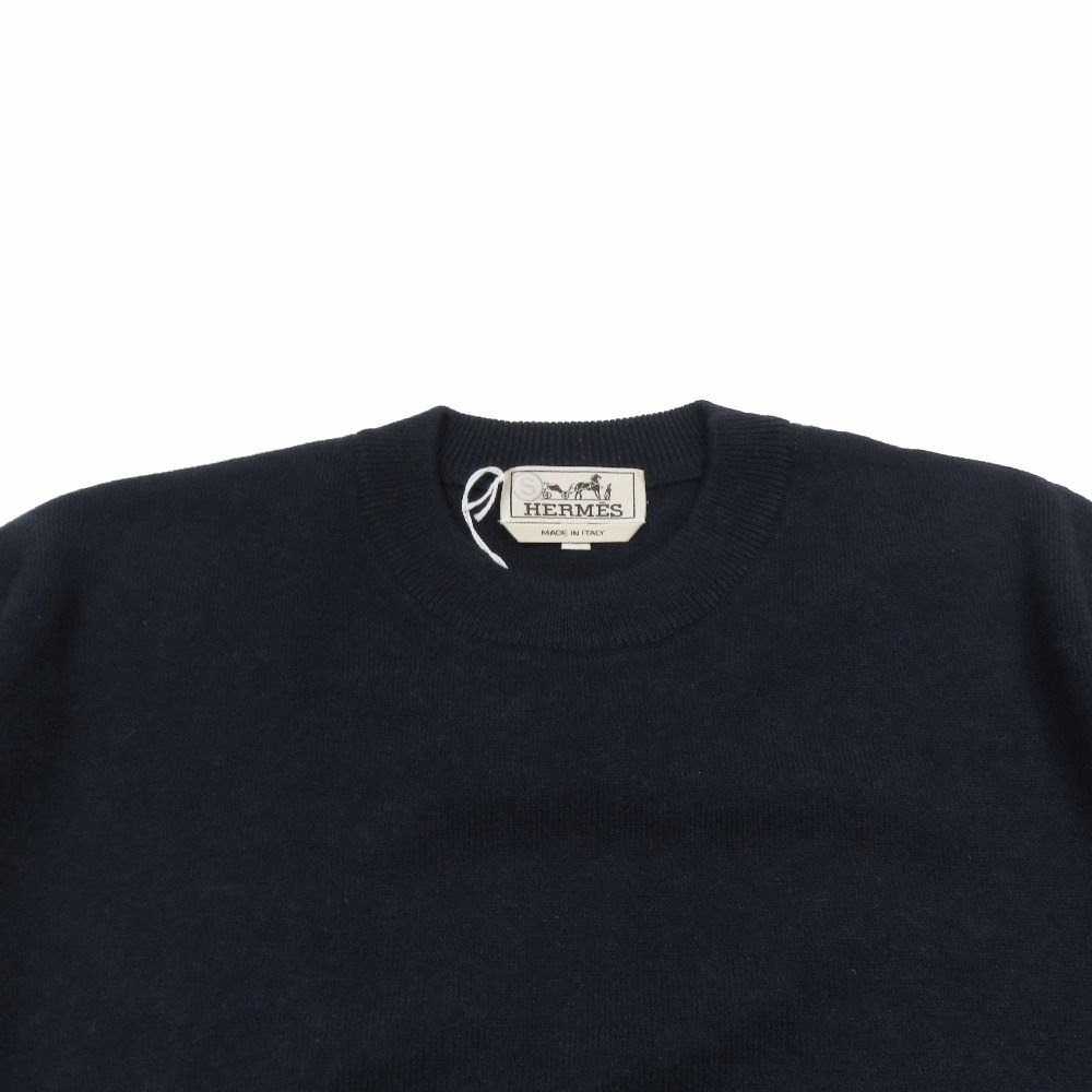 Hermes Cashmere 100% Elbow Patch Maillon Chaine D'ancre Knit Sweater Long