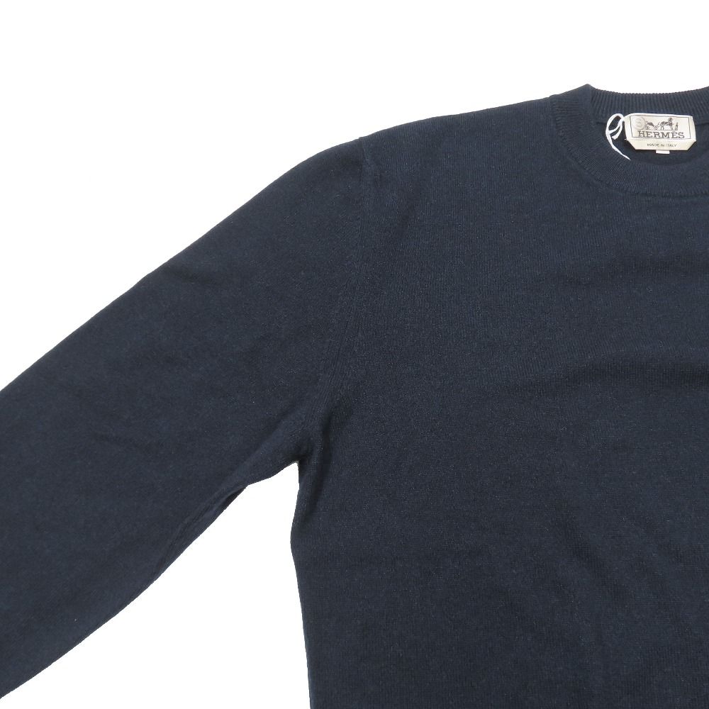 Hermes Cashmere 100% Elbow Patch Maillon Chaine D'ancre Knit Sweater Long
