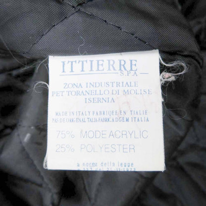 Fendi Vintage Zucca Pattern Coat Jacket Outer Fur Ittierre Black Beige