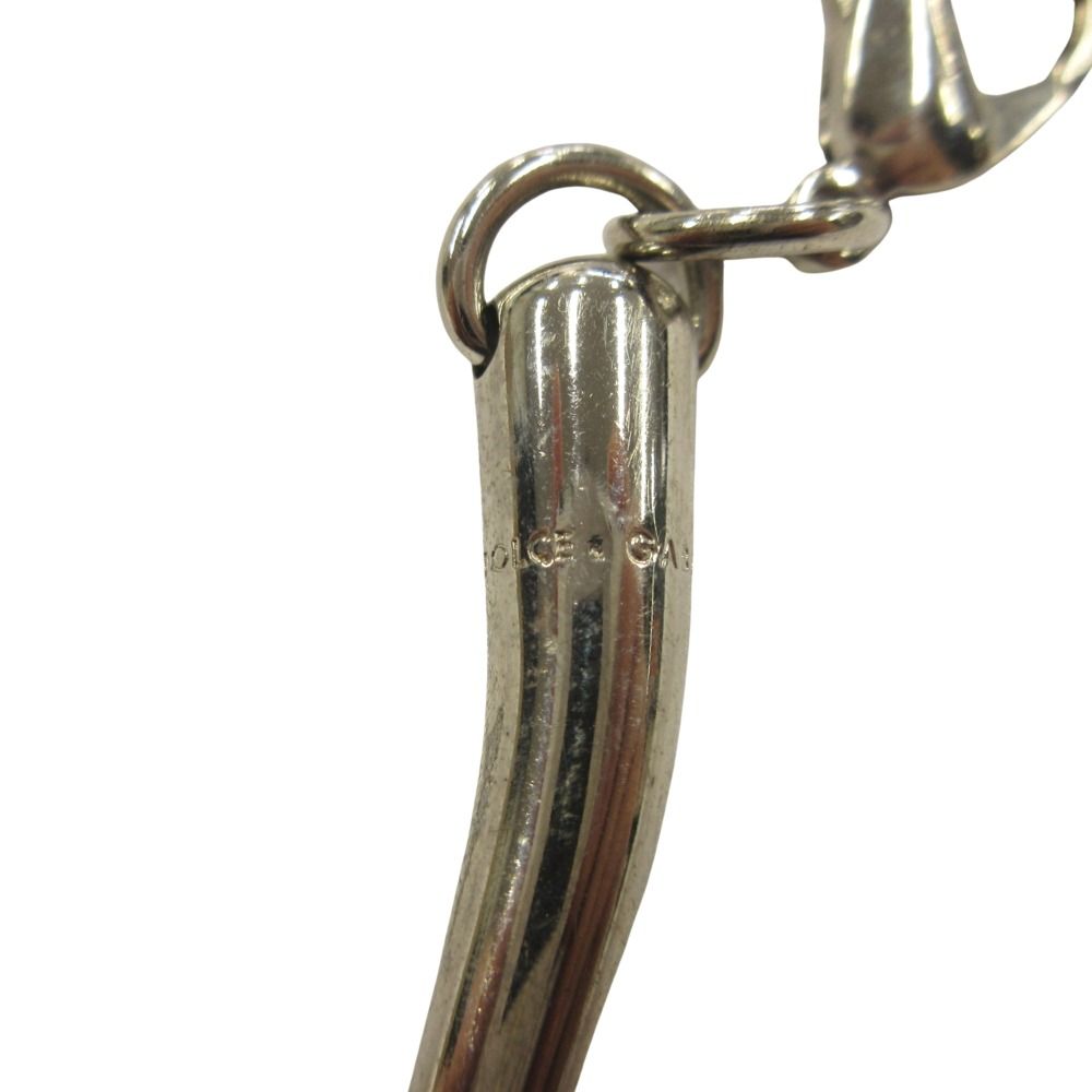 Dolce & Gabbana Corno Necklace Pendant 60 cm Black Silver