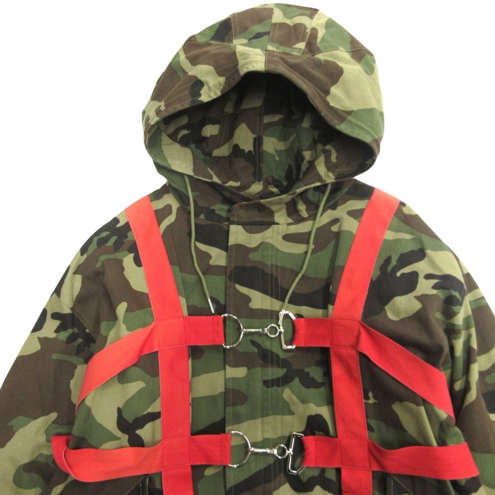 Celine Harness Mod Coat Fishtail Hoodie Camouflage Hedi Slimane Era 50 Khaki
