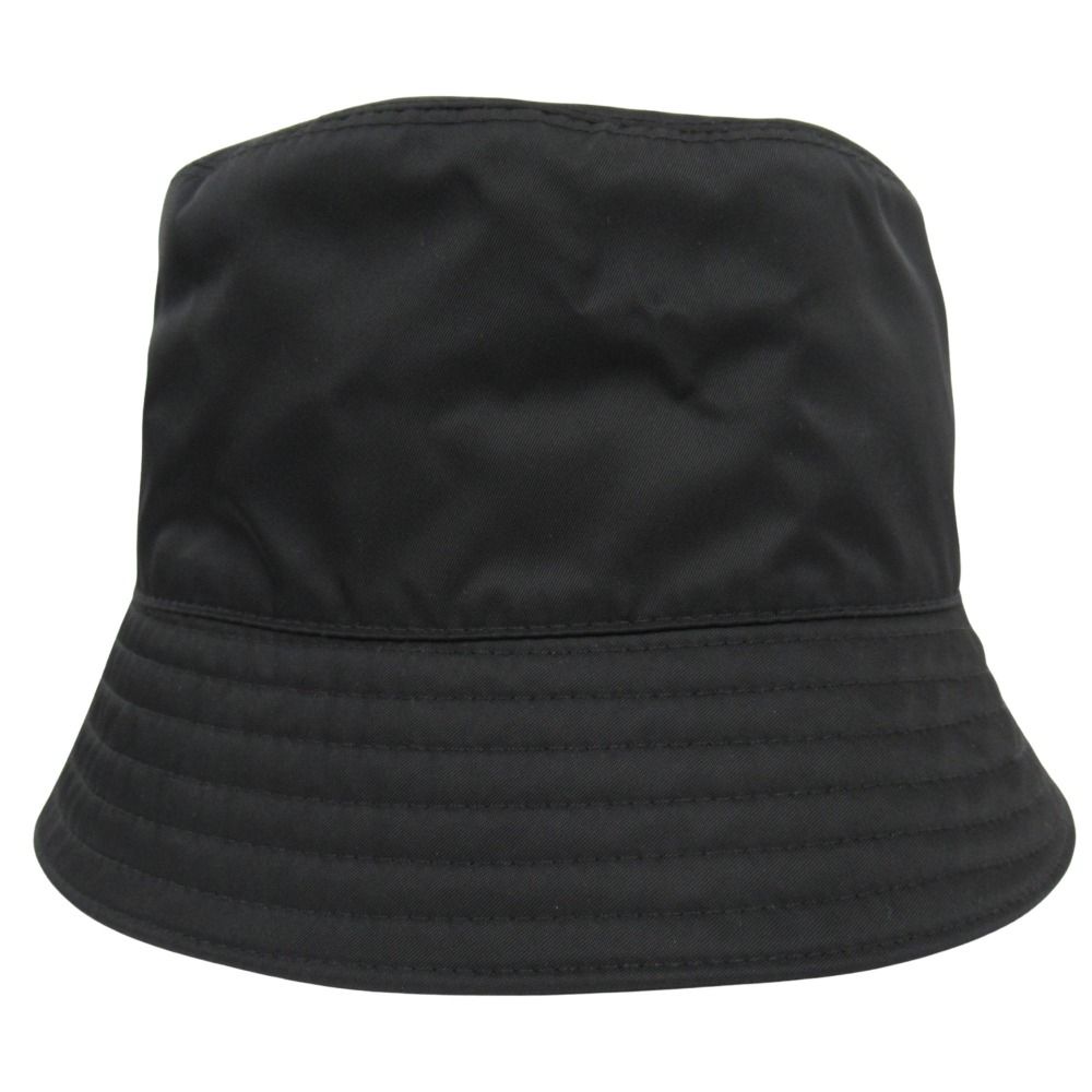 Prada Re-Nylon Bucket Hat Triangle Logo Nylon S Black