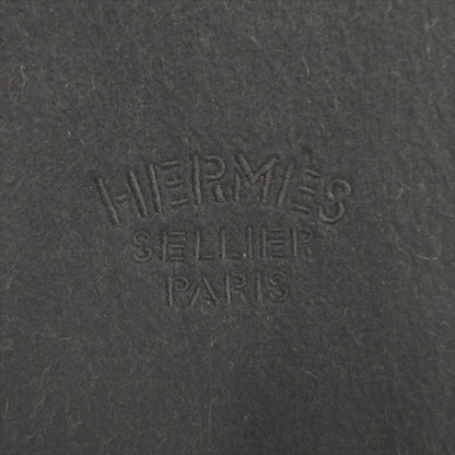 Hermes Double Face Cashmere Reversible Large Shawl Scarf Black Beige