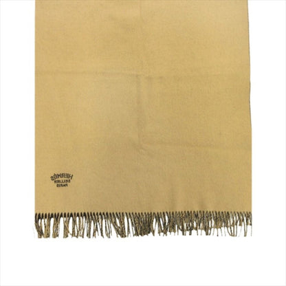 Hermes Double Face Cashmere Reversible Large Shawl Scarf Black Beige