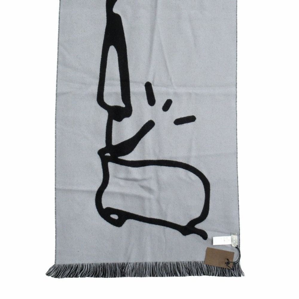 Dior Travis Scott Cactus Jack Wool Logo Scarf Black