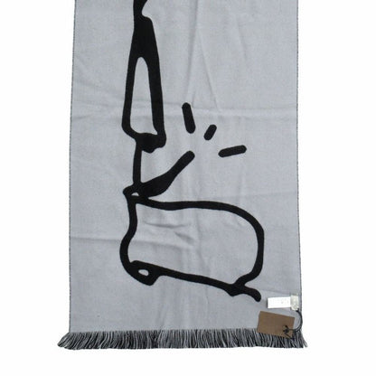 Dior Travis Scott Cactus Jack Wool Logo Scarf Black