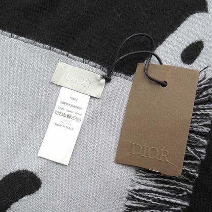 Dior Travis Scott Cactus Jack Wool Logo Scarf Black