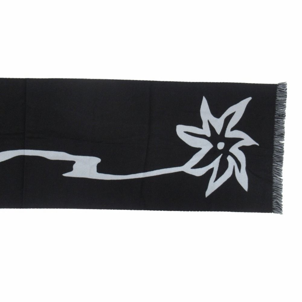 Dior Travis Scott Cactus Jack Wool Logo Scarf Black